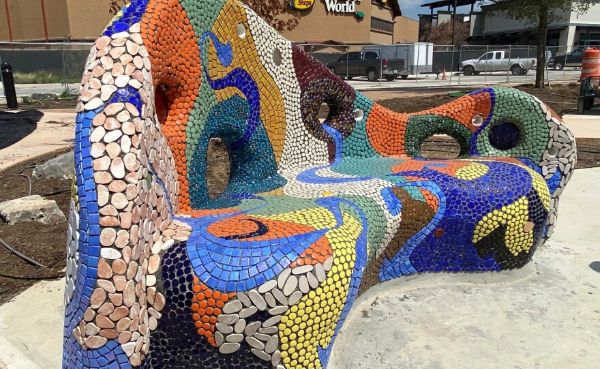 Keyports Freeform Mosaic Sculptures Benches
