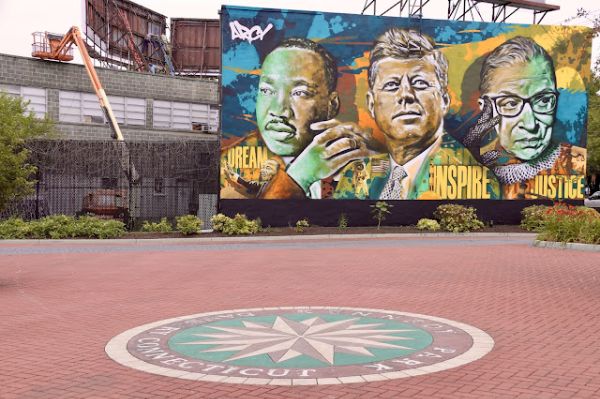MURAL: Dream, Inspire, and Justice (MLK, JFK, and RBG)