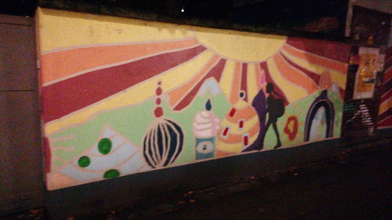 Bunte Wand in der Klenzestraße