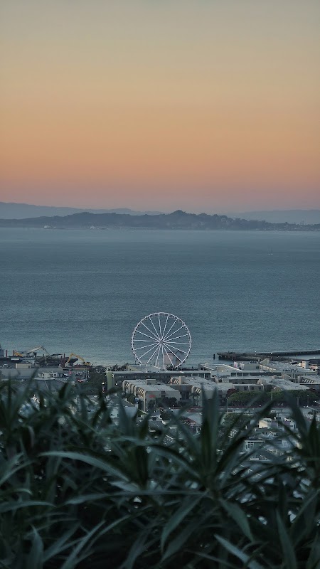 Panoramic view of San Francisco Oakland Bay Bridge
