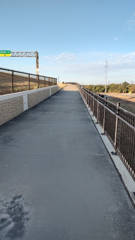 Trail bridge over railroad