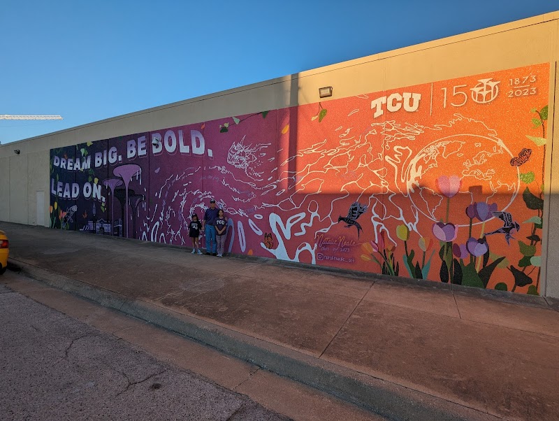"Dream Big. Be Bold. Lead On." TCU 150th Mural