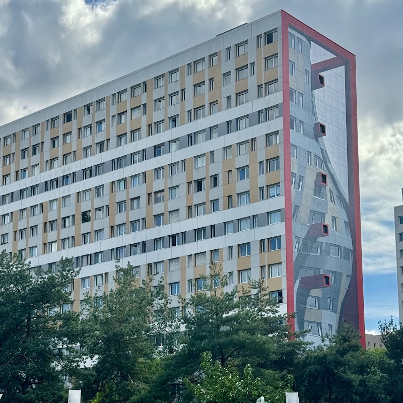 Street art Warped building