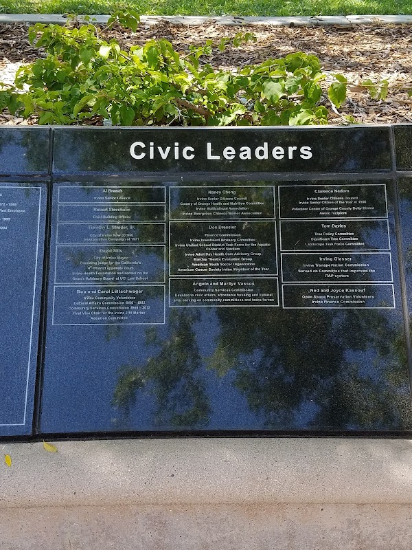 Irvine Civic Leaders Plaque