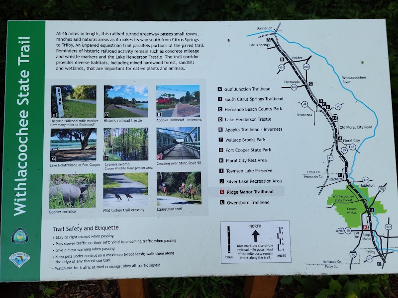 Florida Trail Withlacoochee State Trail - Ridge Manor Trailhead