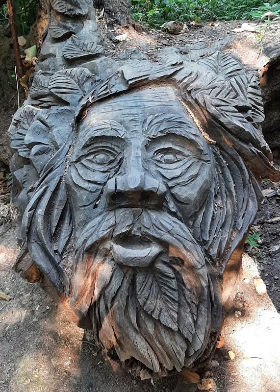 Green Man carving