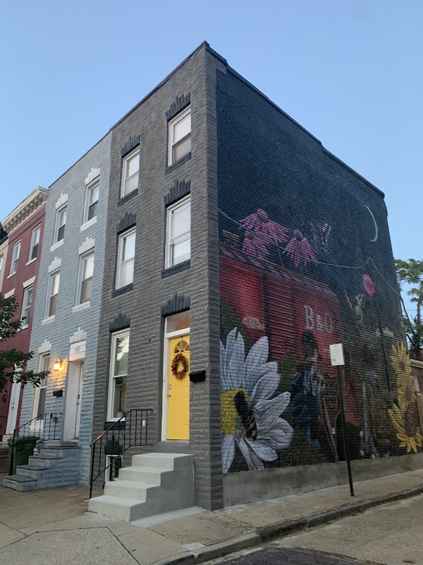 Butterfly & Train Mural by Nether