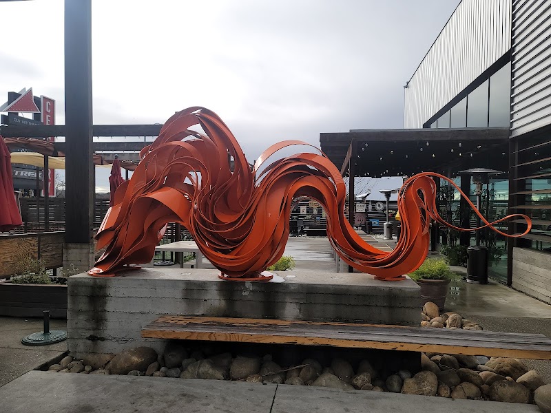 Orange art statue