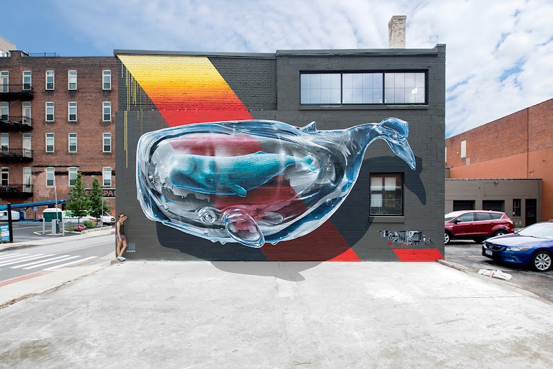 "Detecting machine n°1" mural by NEVERCREW (2015)