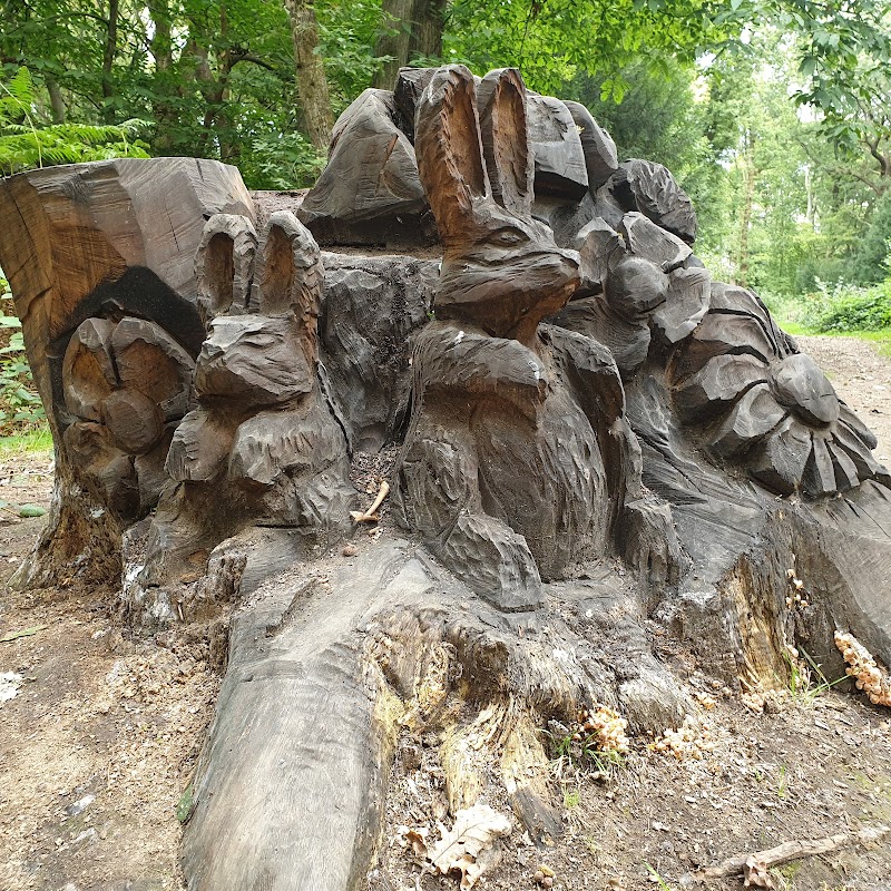 Woodland Scene wood carving