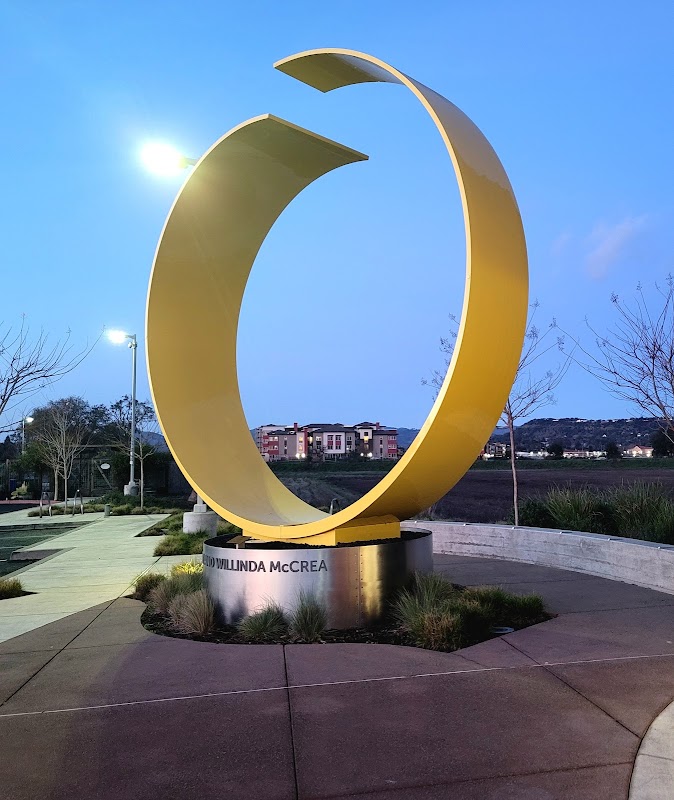 Yellow Circle Art by Gordon Huether