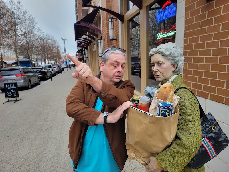 Bag Lady by J. Seward Johnson at National Harbor