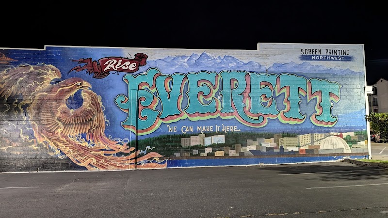 Rise Everett Graffiti Mural