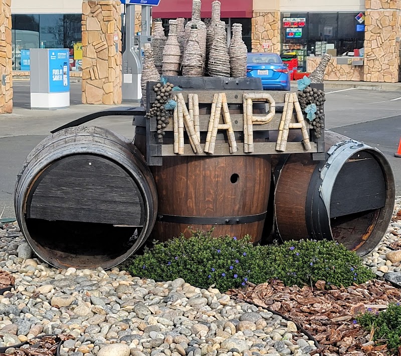 Napa wine barrel sign