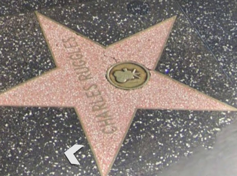 Charles Ruggles’s star on the Walk of Fame