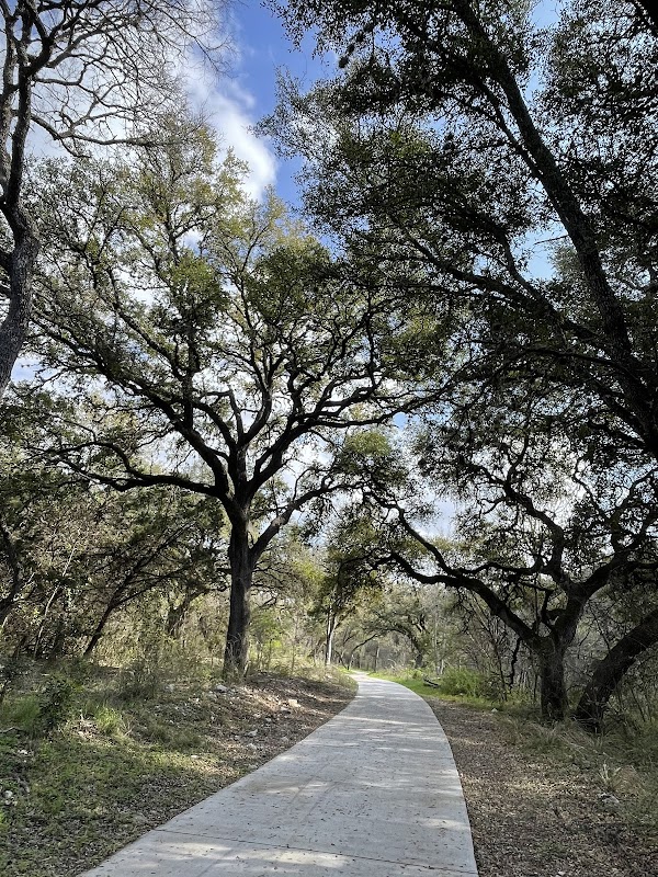 Inwood trailhead at salado creek bike trails