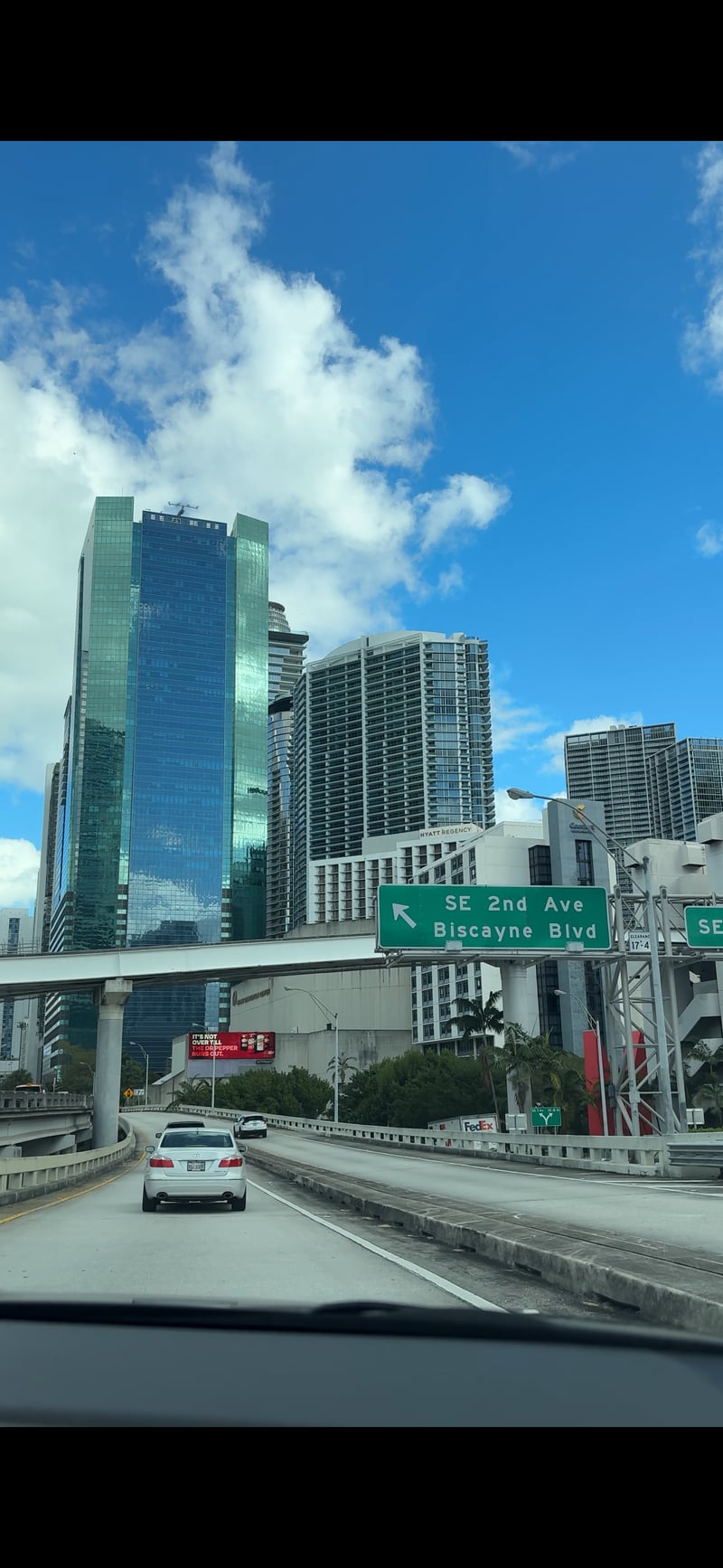 Downtown Miami Skyline Approach