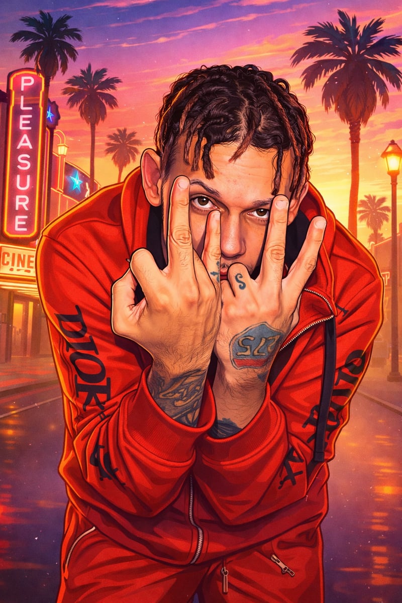 Neon Strip Portrait Concept