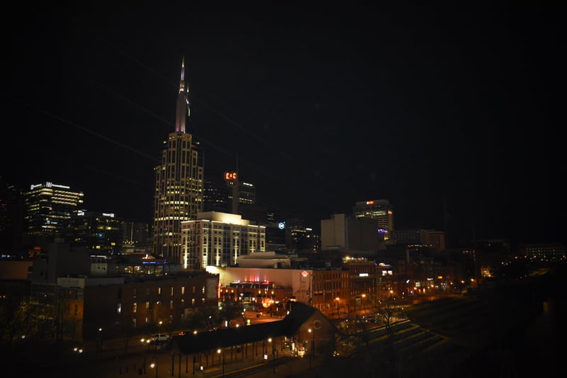 Nashville Skyline View from Korean Veterans Boulevard