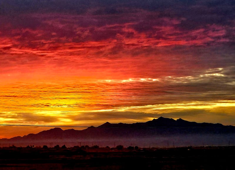 Sonoran Desert Mountain Silhouette