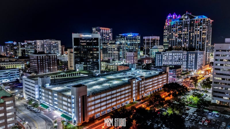 Downtown Orlando Elevated Cityscape
