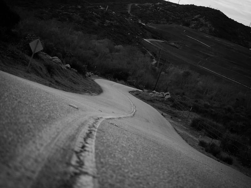 Winding Hillside Road