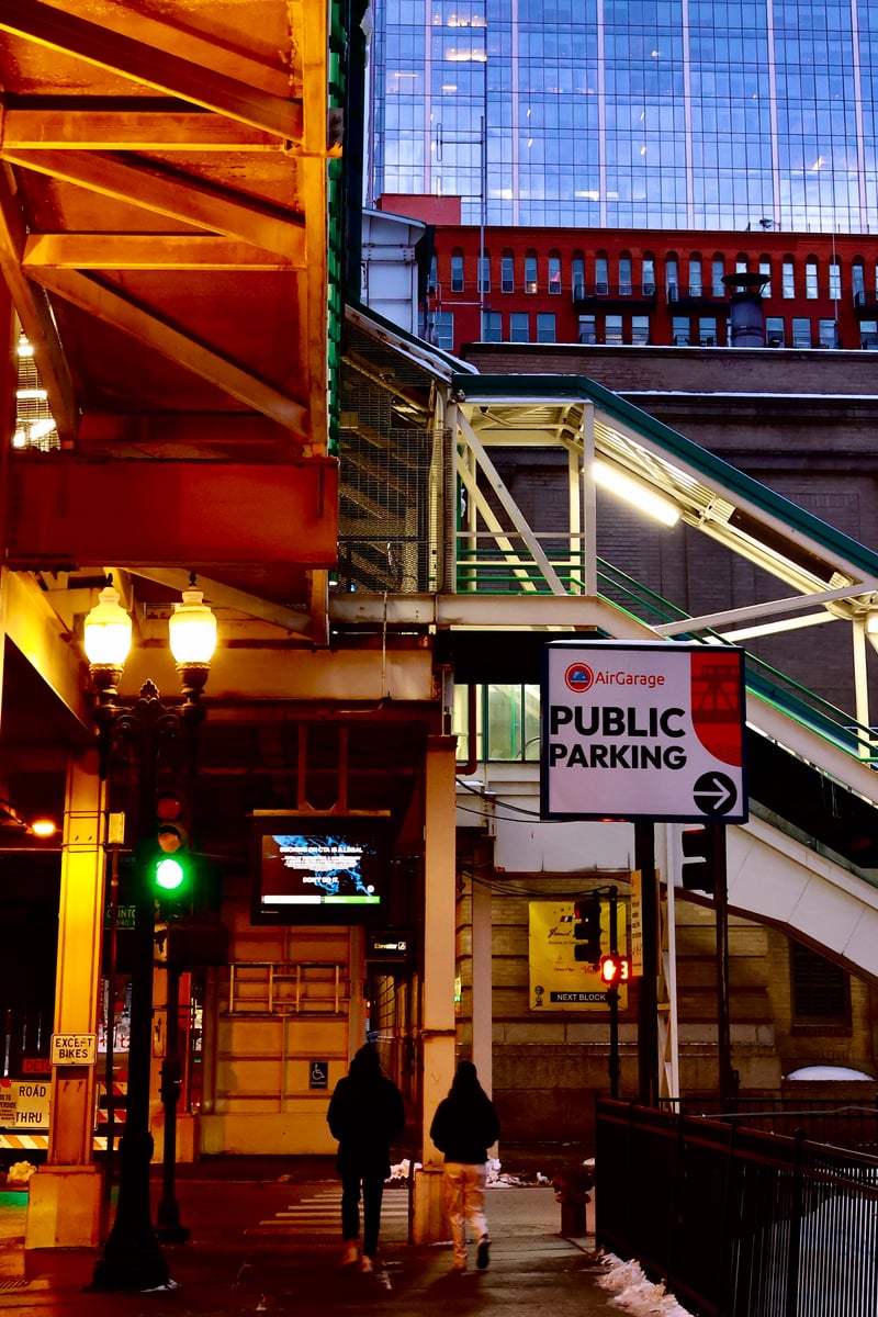 Chicago L Train Station Underpass
