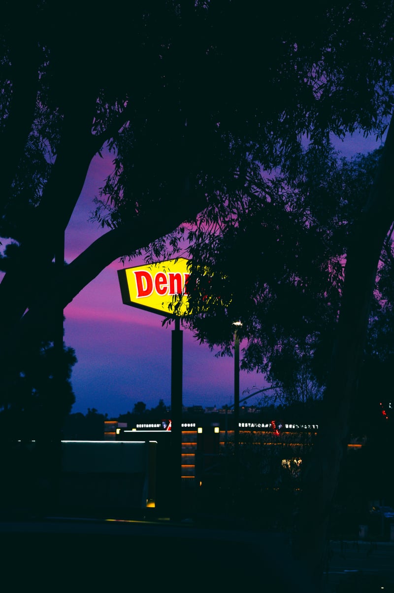 Hazard Center Denny's Sign