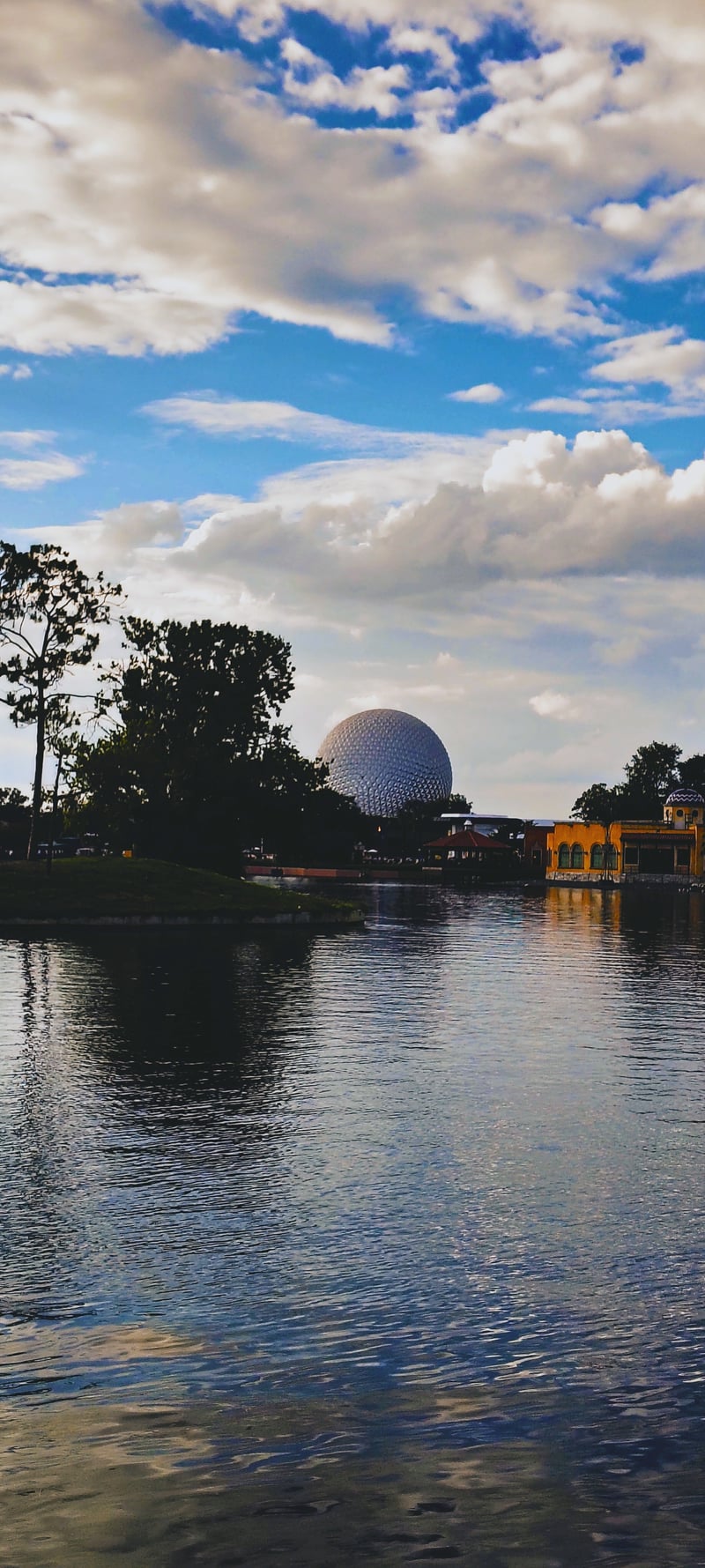 Spaceship Earth from World Showcase Lagoon