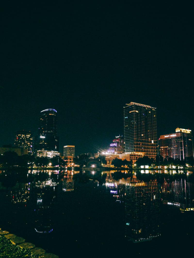 Lake Eola Park Skyline View