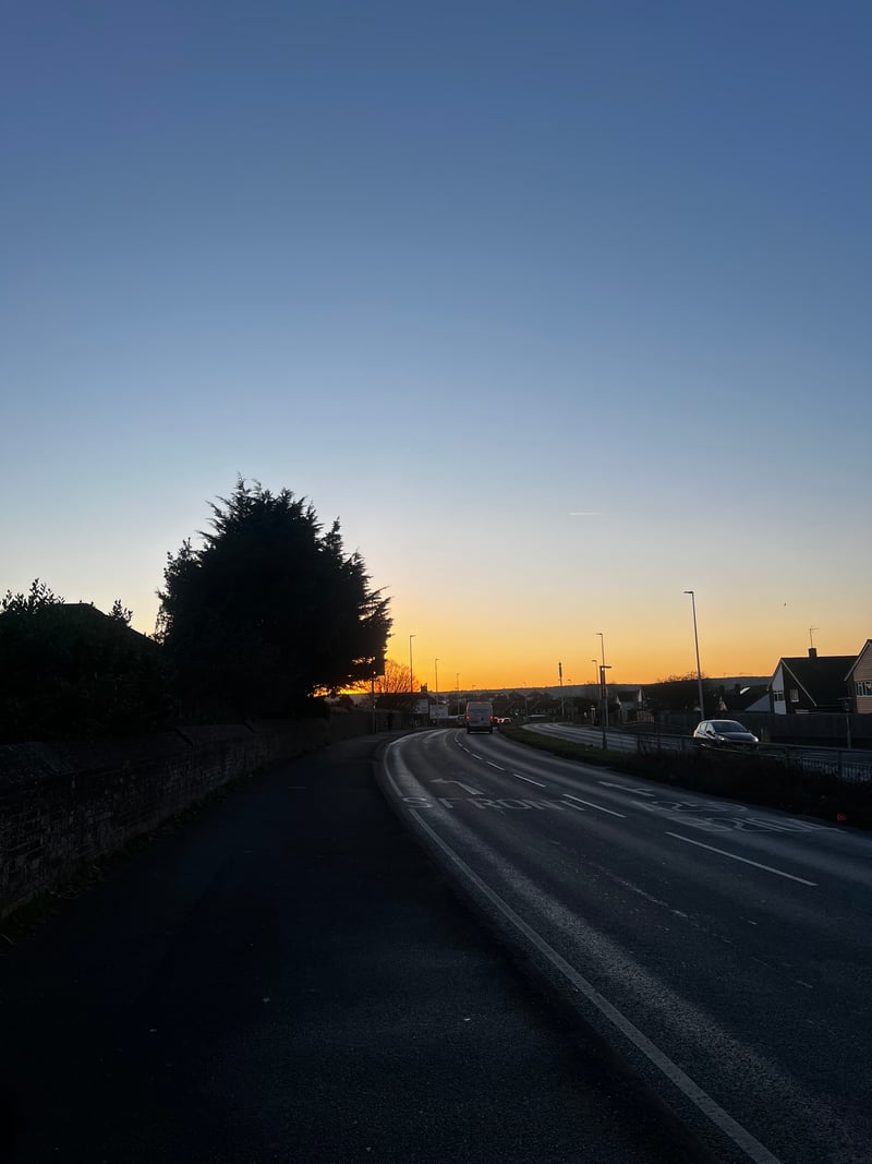 Eastbourne Roadway Sunset