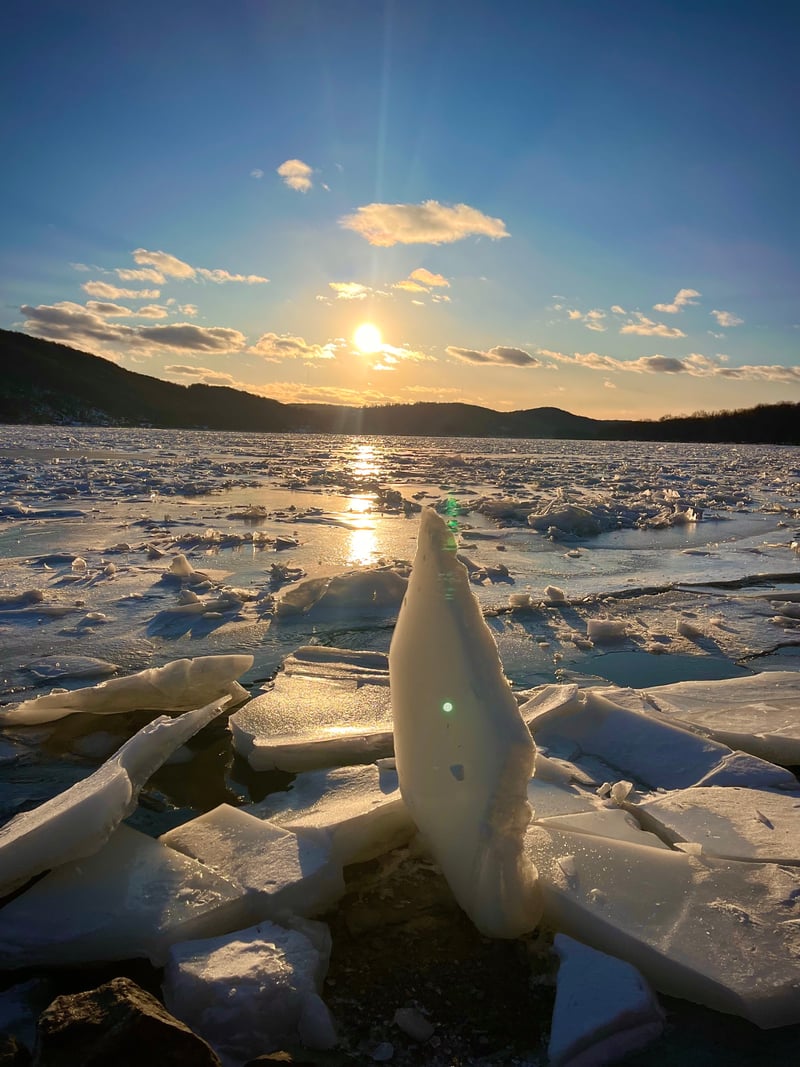Susquehanna River Winter Sunset