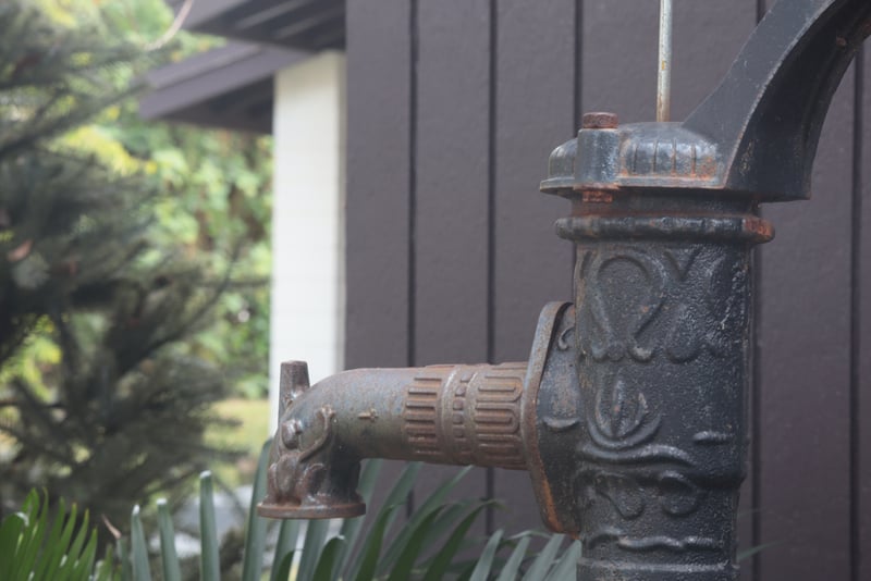 Rustic Garden Water Pump