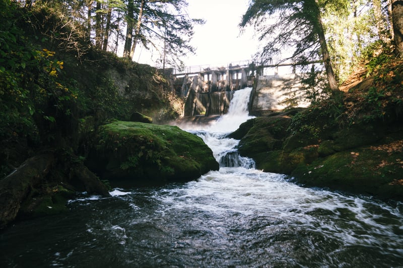 Lacamas Lake Dam and Falls