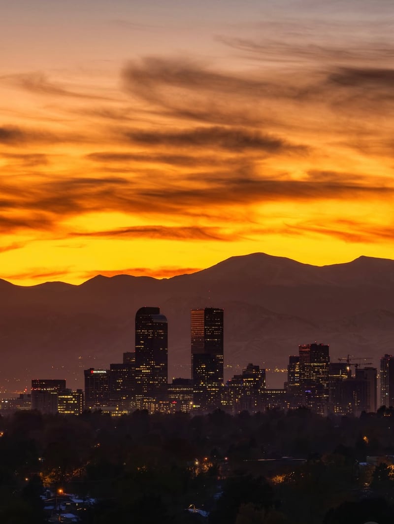 Denver Skyline Sunset Overlook