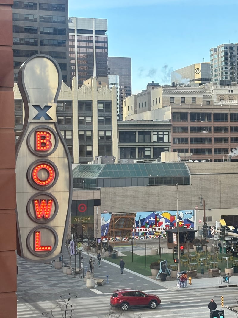 16th Street Mall Bowling Sign
