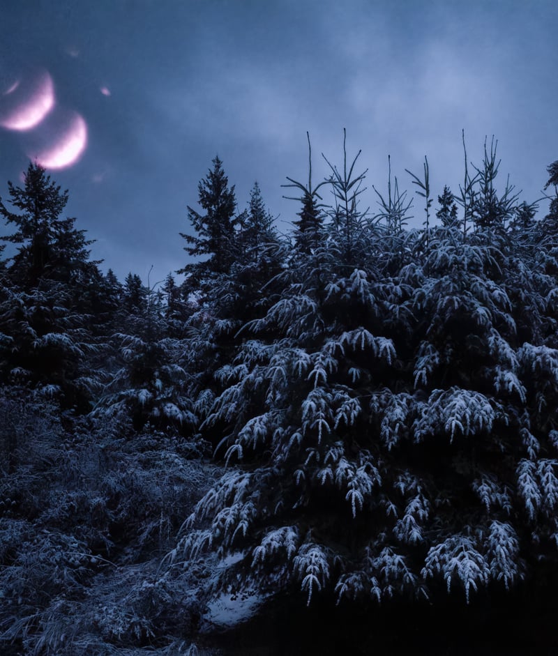 Mount Prevost Winter Forest