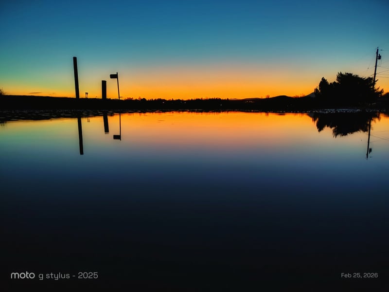 Madras Sunset Reflection Pond