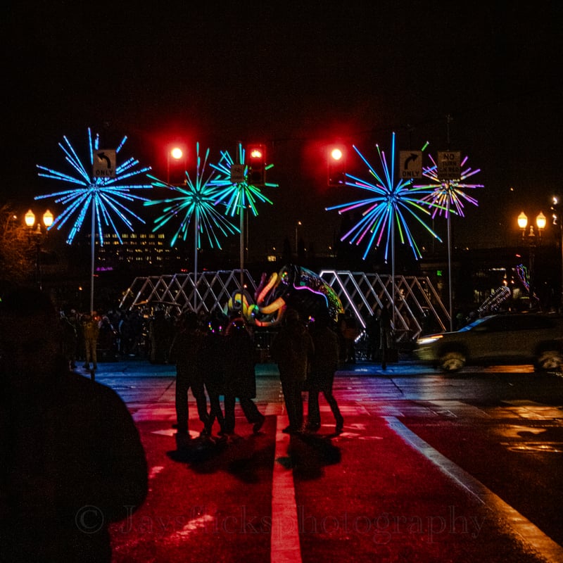 Portland Winter Light Festival at Waterfront Park