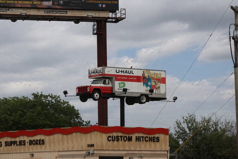 Elevated U-Haul Truck Sign