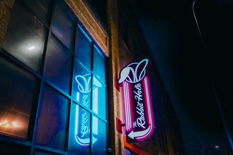 The Rabbit Hole Neon Sign