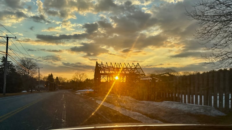 Rehoboth Barn Frame Sunrise