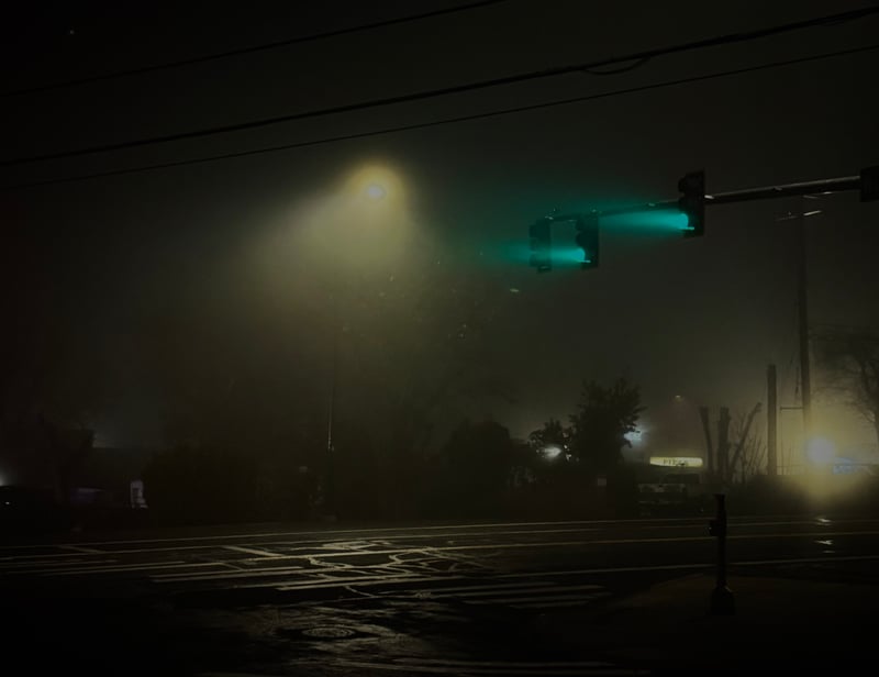 Siskiyou Boulevard Foggy Intersection