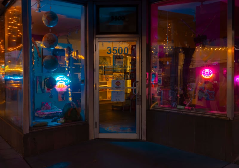 Nob Hill Neon Storefronts