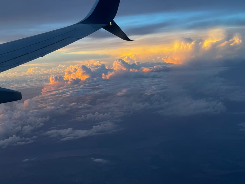 In-Flight Sunset View