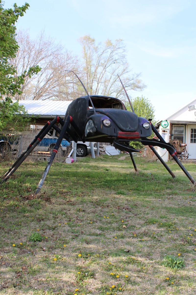 VW Bug Spider Sculpture