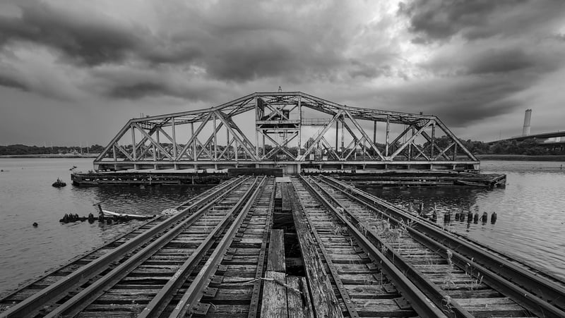 Abandoned Railroad Swing Bridge