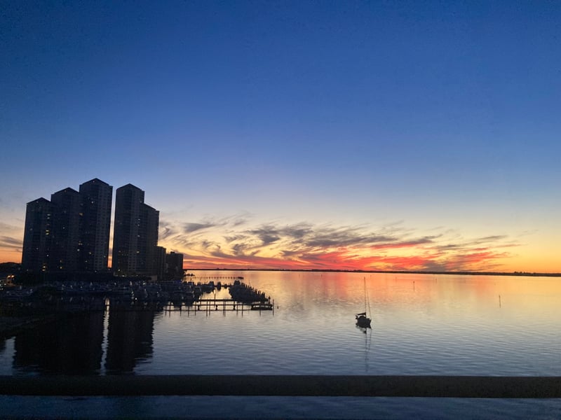 Fort Myers Skyline over Caloosahatchee River
