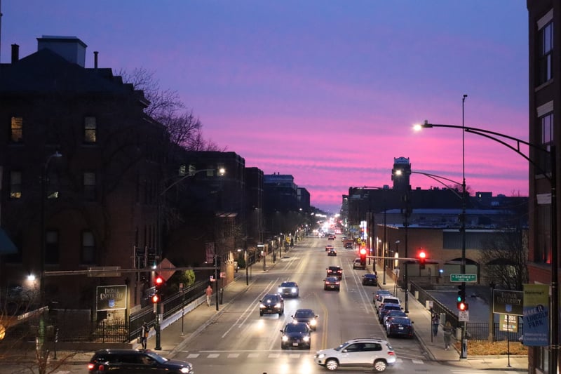 Fullerton Avenue at DePaul University