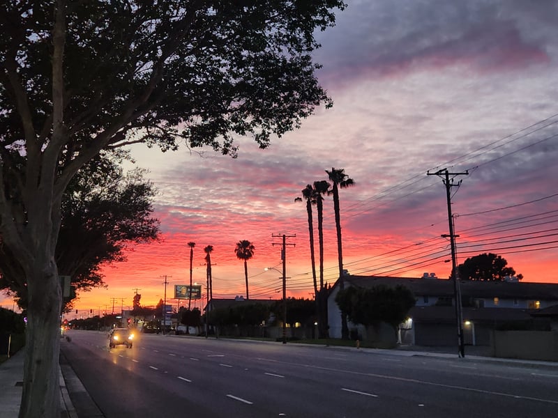 Garden Grove Street Sunset